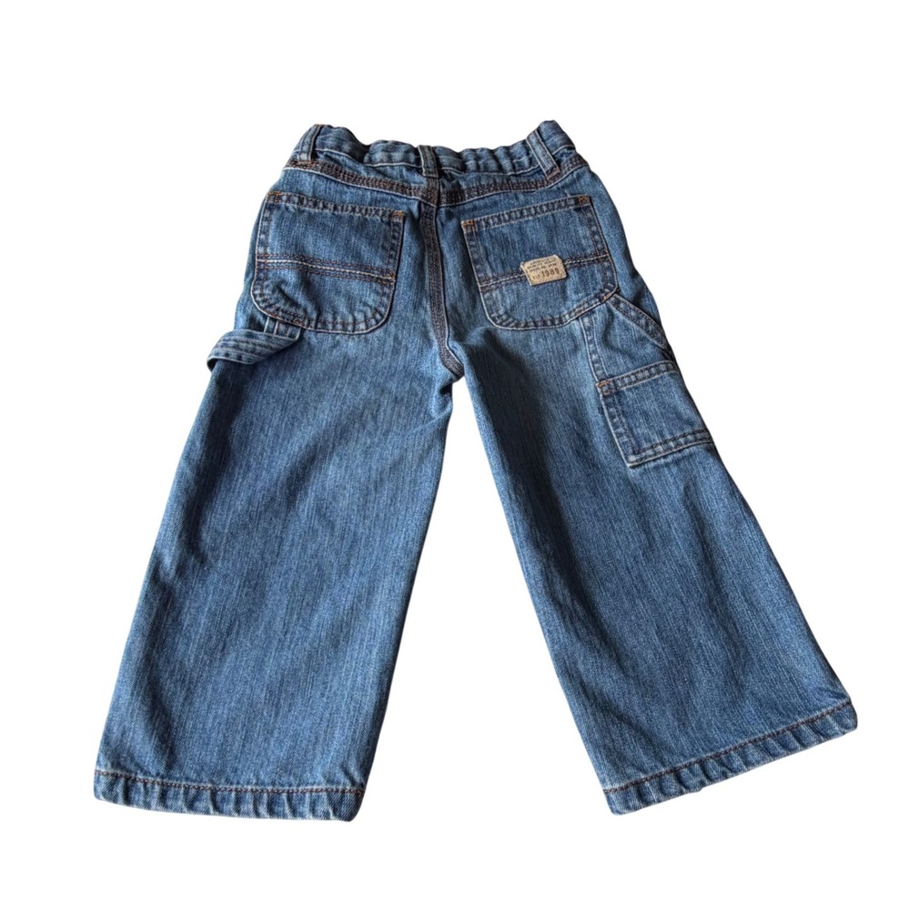 The Childrens Place Carpenter Jeans Toddler Boys 24 Months Blue Denim Pants - Picture 4 of 4